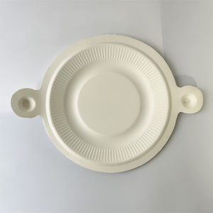 KM personalizado 9 pulgadas 10 pulgadas biodegradable redondo Natural plato <span class=keywords><strong>cero</strong></span> residuos bagazo plato de cena caña de azúcar vajilla - Product Image 6