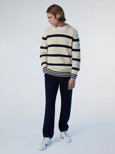 أزياء مخطط موكنيك البلوز مع تفاصيل مضلعة الرجال كتلة اللون وتصميم الأكمام اسكواش - Product Image 4