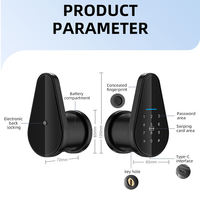 Penawaran Khusus Tuya/TTLOCK Kunci Digital Pintar Pengenal Sidik Jari Kunci Pintu Pintar Kartu Kata Sandi Semi-otomatis Paduan Aluminium