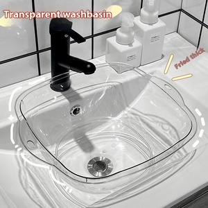 Lavabo in plastica trasparente per il lavaggio dei piedi bucato durevole addensato piccolo lavabo per studenti domestici dormitorio moderno - Product Image 2