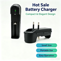 Échantillon Gratuit Chargeur de Batterie Li-ion 18650 AC/DC 500MA 4.2V à Emplacement Unique avec Prise US/EU Sortie 2W pour Appareil Photo et Microphone