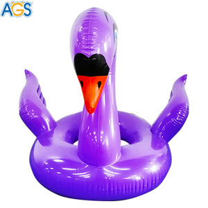 Tùy chỉnh Inflatable đồ chơi nước Công viên ống PVC Tím Swan bơi vòng với cánh hồ bơi <span class=keywords><strong>Floater</strong></span> để bán - Product Image 3
