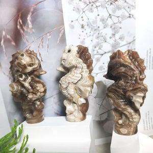 Cristallo naturale all'ingrosso artigianato alla rinfusa cristallo di cristallo ricetta ippocampo intaglio per spirito guarigione souvenir regalo - Product Image 2