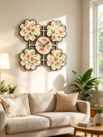 Jam Dinding Kayu MDF Bentuk Hati Sublimasi Ramah Lingkungan Desain Kreatif Personal untuk Ruang Tamu Pernikahan Baterai