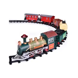 Музыкальная игрушка серии Железнодорожный трек с аккумулятором, игрушки для железнодорожного пути, набор моделей поездов для детей