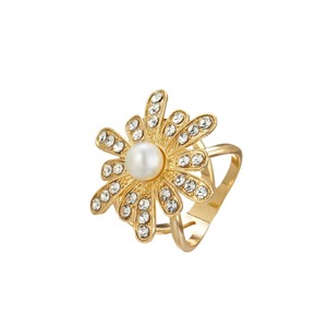Hebilla de girasol con perlas y diamantes de imitación, accesorio de joyería para ropa, para bufandas y vestidos, otoño 2023 - Product Image 5
