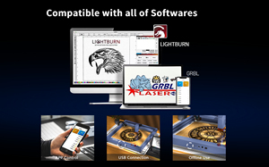 เครื่องแกะสลักเลเซอร์ WAINLUX L1 10W ราคาประหยัด สามารถแกะสลักไม้ หนัง แก้ว และโลหะที่ทาสีได้ - Product Image 5