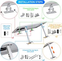 Support de jambe avant arrière réglable Bristar jambes inclinables pour toit plat supports de montage du système de panneaux solaires