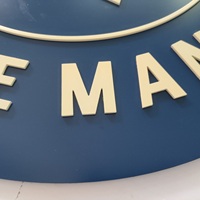 Enseigne LED personnalisée, publicité rétroéclairée, logo de bureau en métal doré, lettres d'enseigne, enseigne LED intérieure et extérieure, enseigne murale 3D LED