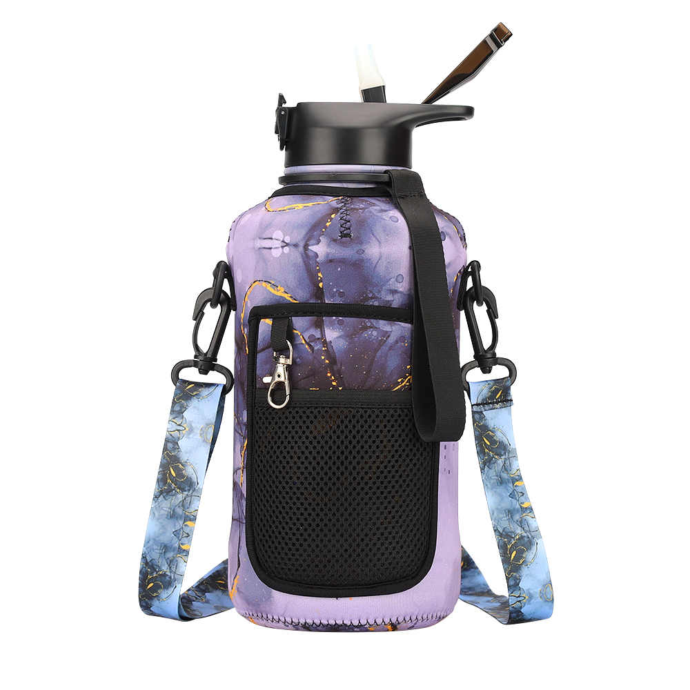 2.2l Bpa бесплатно тренажерный зал 64 Oz/2l половина бутылки с водой, один со старой стеной на заказ бутылка для воды из нержавеющей стали с логотипом из металла