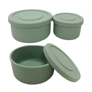 Boîte à <span class=keywords><strong>bento</strong></span> ronde en silicone sans BPA Boîte à lunch en silicone de qualité alimentaire Conteneur de stockage de fruits pour enfants et adultes Boîte à collation - Product Image 5