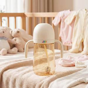 <span class=keywords><strong>Vaso</strong></span> Transparente con Forma de Copa y Tapa Abierta para Niños Pequeños, <span class=keywords><strong>Vaso</strong></span> de Transición Antiderrames Libre de BPA con Tapa Sellada - Product Image 1