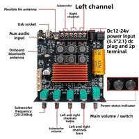 Modul Amplifier Digital TB21 TPA3116 Asli 2.1 Saluran Eksklusif Lintas Batas untuk Nada Tinggi Rendah dan Bass Berat