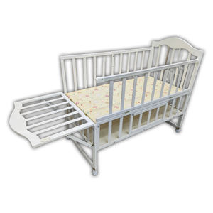 เตียงเด็กอ่อนไม้จริงแบบโมเดิร์น พร้อมฟังก์ชั่นโยก ปรับระดับเตียงได้ ใช้ได้ทั้งในห้องนอนและนอกบ้าน สำหรับเด็กแรกเกิดและเด็กเล็ก - Product Image 2