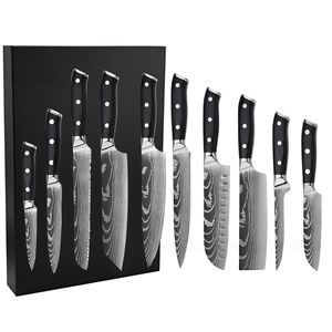 Juego de 10 Cuchillos de Cocina de Damasco con Caja de Regalo, Venta al por Mayor para Tiendas Minoristas y Suministros de Cocina - Product Image 1