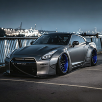 Nuevo Kit de Carrocería Ancha Estilo LB de Primera Generación, Parachoques Delanteros/Traseros de Fibra de Vidrio, Faldones Laterales, Cejas para Ruedas, Compatible con Nissan GT-R R35 2008-2024