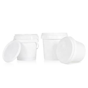 0.5L 0.75L 0.9L 1L Crema corporal Tarro de mantequilla Envases de helado Líquido Grado alimenticio Plástico PP con tapas Cubo redondo con asa - Product Image 4