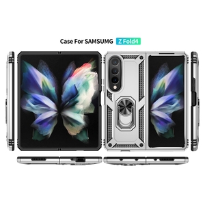 ฝาครอบโทรศัพท์ป้องกันการกระแทกสำหรับ Samsung Galaxy Z <span class=keywords><strong>Fold4</strong></span>เคสโทรศัพท์แบบห่วงโลหะไฮบริด TPU สำหรับ Samsung Galaxy Z สำหรับ Samsung Galaxy Z <span class=keywords><strong>Fold4</strong></span> - Product Image 2