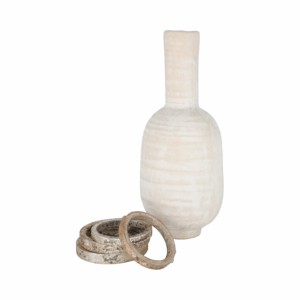 Vaso Ecomix con anelli, moderno vaso decorativo per fiori, per la decorazione della tavola del soggiorno - Product Image 5