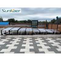 Couverture de piscine à lattes en Polucarbonate électrique personnalisée professionnelle OEM/ODM couvertures de piscine de véranda extérieure pour piscines creusées