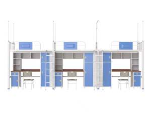 เตียงสองชั้นแบบลอฟท์ทันสมัยพร้อมโครงเหล็กสำหรับห้องนอนและอพาร์ตเมนต์ - Product Image 5