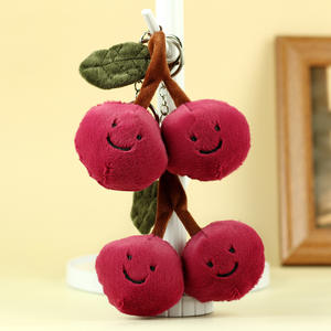 Nuevo Llavero de Peluche con Forma de Cereza Simulada, Suave y Moderno, Adorno Colgante - Product Image 2