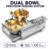 Système d'alimentation vibratoire à double cuve avec moteur PLC personnalisé OEM/ODM, unité d'alimentation automatisée haute efficacité, rail de tri linéaire de précision