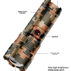<span class=keywords><strong>Linterna</strong></span> Láser de Zoom Ultrabrillante Transfronteriza de Alta Potencia y Larga Duración, Estilo <span class=keywords><strong>Militar</strong></span> para Exteriores, Camuflaje, para Camping - Product Image 3