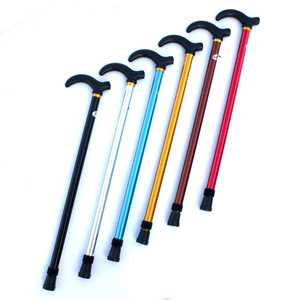 Bâton de marche télescopique en alliage d'aluminium KS, deux sections, hauteur réglable, bâton de randonnée - Product Image 1