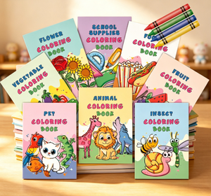 Ensemble de livres de coloriage pour enfants avec logo personnalisé, livres de coloriage de dessins animés pour l'apprentissage précoce, livres de coloriage pour activités de fête - Product Image 6