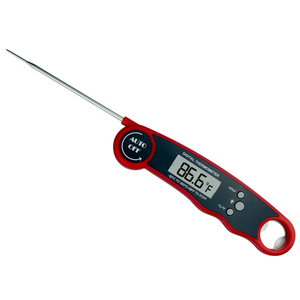 เทอร์โมมิเตอร์วัดอุณหภูมิเนื้อแบบอ่านค่าได้ทันที รุ่น DTH-138 สีแดง หน้าจอ LCD -50~300 องศาเซลเซียส เทอร์โมมิเตอร์สำหรับครัวพร้อมหัววัดแบบพับได้ เทอร์โมมิเตอร์สำหรับเตาอบ - Product Image 3