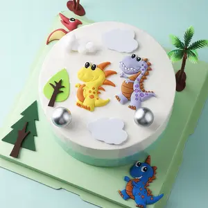 恐竜ケーキトッパーの装飾バッキング漫画の動物子供のためのツール誕生日ベビーシャワーパーティー用品