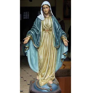 Estatua religiosa de resina hecha a mano, escultura de la Virgen María, madrina, Dios, madre de Jesús, regalo religioso