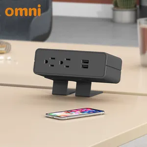 Multiple color tabletop cube 2A plugs outlet 2 USB charger power strip socket for office desk