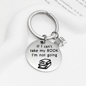 Porte-clés Cadeau pour Amateurs de Livres - Club de Lecture - Si <span class=keywords><strong>je</strong></span> ne peux pas emporter mon livre, <span class=keywords><strong>je</strong></span> ne pars pas - Cadeaux pour Bibliothécaires, Lecteurs et Auteurs - Product Image 3