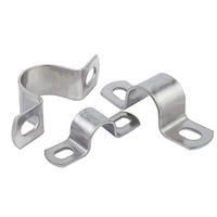 Raccord de tuyau en PVC en gros Collier de serrage en acier inoxydable universel galvanisé à deux trous Collier de serrage de type U