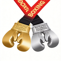 Médailles de compétition de boxe OEM directement de l'usine, médailles de championnat de combat personnalisées de haute qualité, souvenirs