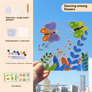 21 Stuks Set Acryl Schilderij Diy <span class=keywords><strong>Hand</strong></span> Getrokken Acryl Bord Schilderij Set, Materiaal Pakket, Kunst Kleuring Handgemaakte Activiteit - Product Image 5