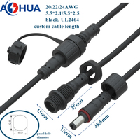 Connecteur M12 4A 20AWG à montage sur panneau, étanche IP65, câble d'extension DC mâle-femelle pour équipement électrique extérieur