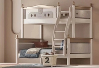 Ensembles de meubles de chambre à coucher pour enfants, lits superposés modernes en bois massif pour enfants