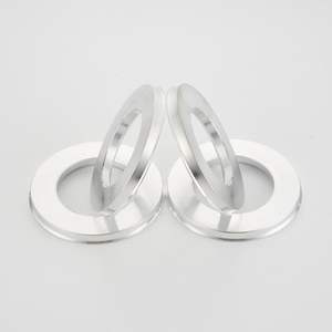 व्हील हब केंद्रित छल्ले सभी कस्टम पहियों को फिट करते हैं उच्च परिशुद्धता कंपन एल्यूमीनियम मिश्र धातु चांदी खत्म 21-24 - Product Image 2