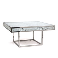 Fournisseur de décoration de mariage Cadre métallique doré en acier inoxydable Table à gâteau ronde de mariage de luxe pour la décoration de fête