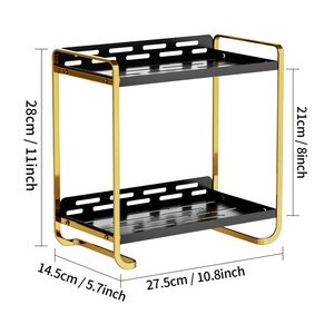 Étagère de rangement métallique autoportante multifonctionnelle pour salle de bain, organiseur de produits de toilette, parfums et cosmétiques - Product Image 6