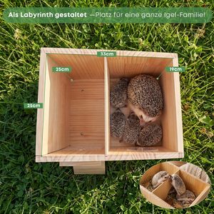 Wooden <strong>Hedgehog</strong> House Eco-Friendly Winteproof Indoor Pet <strong>Cage</strong> for Hamsters - Product Image 3