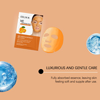 Masque facial en feuille de vitamine C, 1 pièce, améliore l'éclat de la peau, unifie le teint, éclaircissant pour les soins de la peau terne et fatiguée