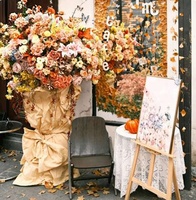 Flores Artificiales Grandes al por Mayor de Fábrica en Tono Maillard, Flores Otoñales Color Caramelo para Decoración de Bodas, Banquetes, Escaparates y Exhibiciones Comerciales