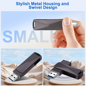 Döndürülebilir Yüksek Hızlı USB2.0/3.0 Bellek Çift Tip C 128GB 256GB Büyük Kapasiteli Telefon Bilgisayar Çift Kullanımlı Lazerle Kazınabilir - Product Image 4