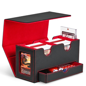 Boîte de rangement portable en cuir PU personnalisable et durable pour jeux de cartes TCG, <span class=keywords><strong>Carrom</strong></span> et jeux de table - Écologique et amusant pour toute la famille - Product Image 4