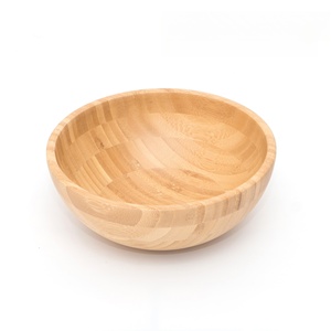 Insalatiera ecologica in bambù e legno 100% Design rotondo - Product Image 2