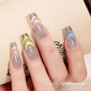 เจลทาเล็บ JTING รุ่นใหม่ล่าสุด เอฟเฟกต์ตาแมวแบบสองสี 6 สี เจลทาเล็บแม่เหล็กแบบสองชั้นเงางาม  OEM ขวดดีไซน์พิเศษ - Product Image 5